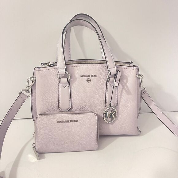 Michael Kors Camille Small Satchel & Wallet Lavender Mist - Picture 1 of 15
